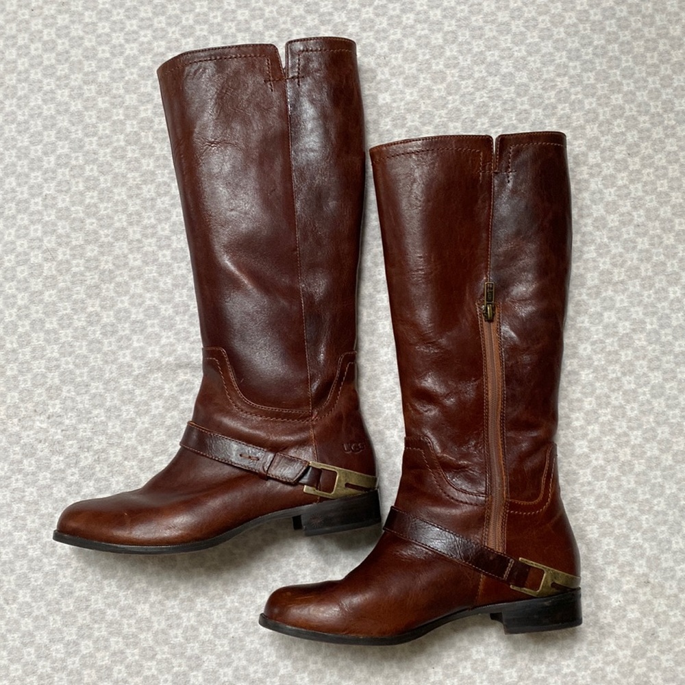 UGG Leather tall/riding boots, size 7  Brown
